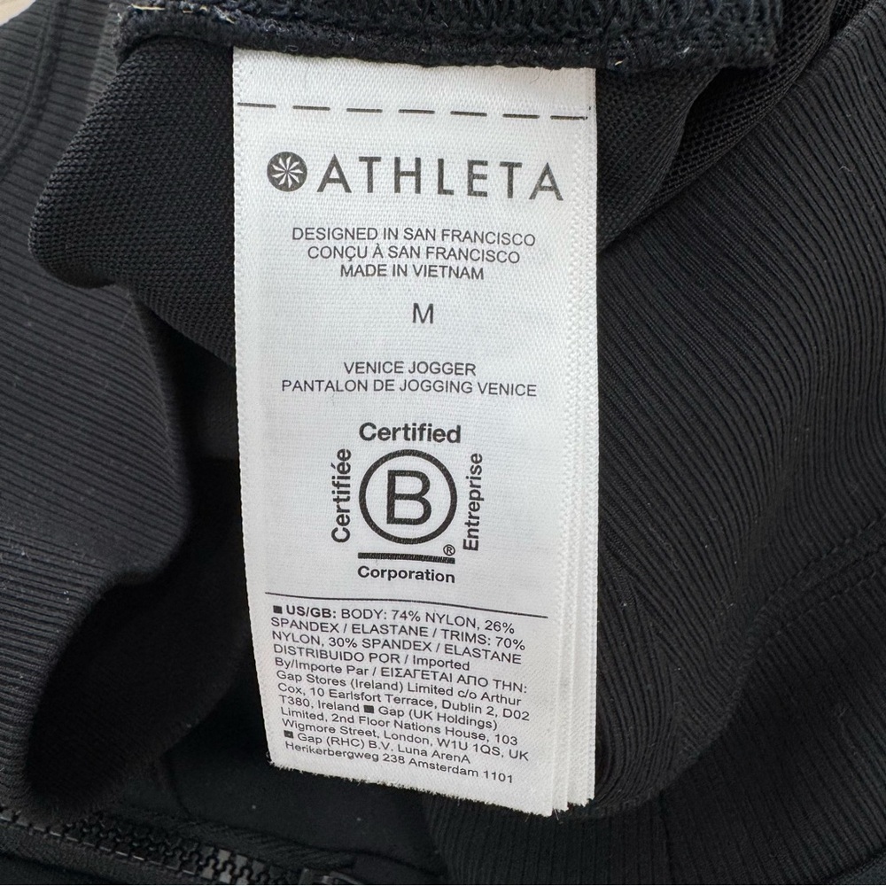 ATHLETA Venice Moto Jogger black Sz Medium - Picture 8 of 8